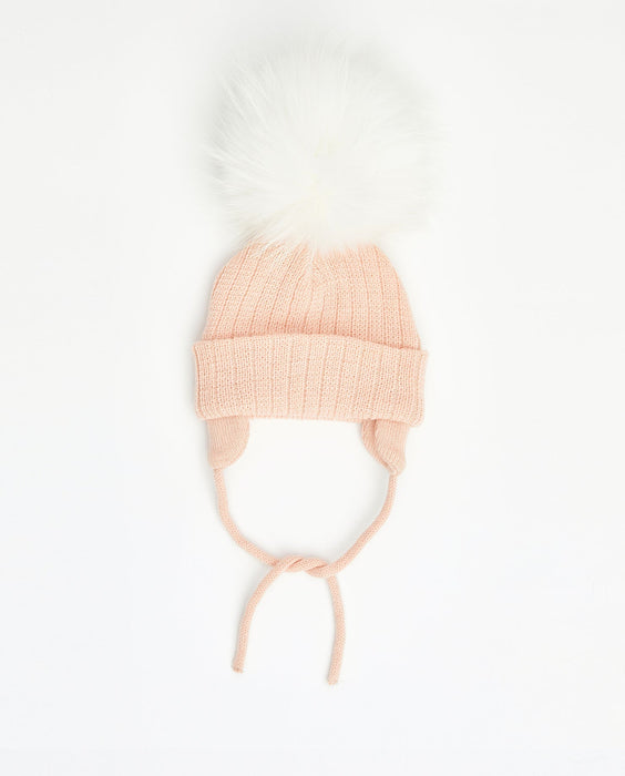 Knit Beanie Pink Nude