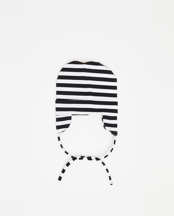 Bonnet 100% coton avec bouton pour pompon en option 0-6 mois