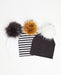 TRIO Tuques Adulte Coton | TRIO Adult Cotton Beanies - Vegan - Mpompon