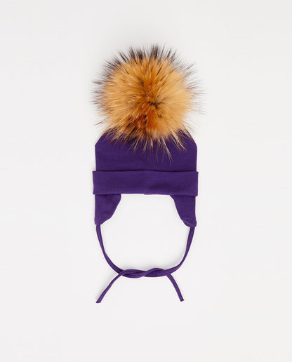 Bonnet Coton Aubergine