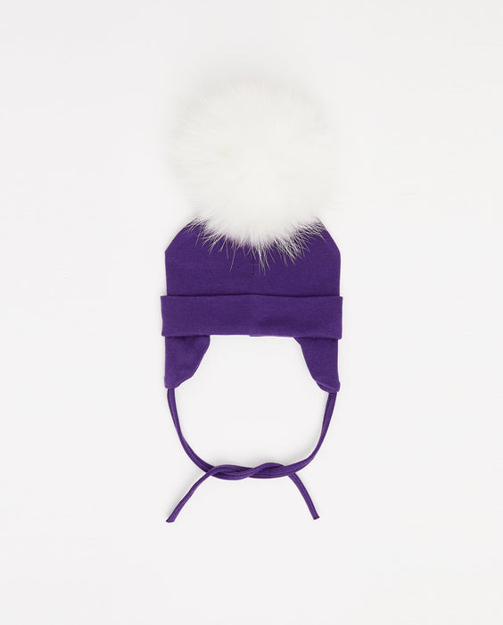 Bonnet Coton Aubergine