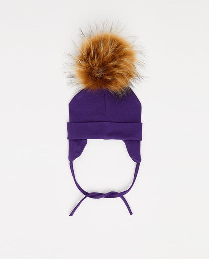 Bonnet Coton Aubergine