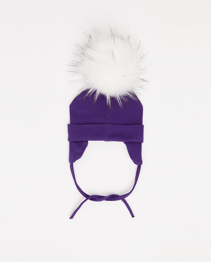 Bonnet Coton Aubergine