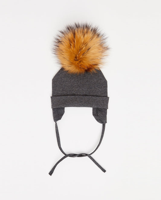 Tuque Bébé Coton Charbon