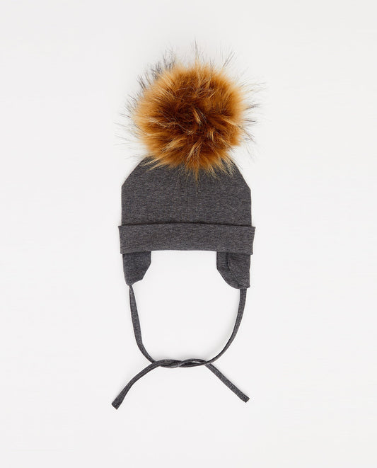 Tuque Bébé Coton Charbon - Vegan