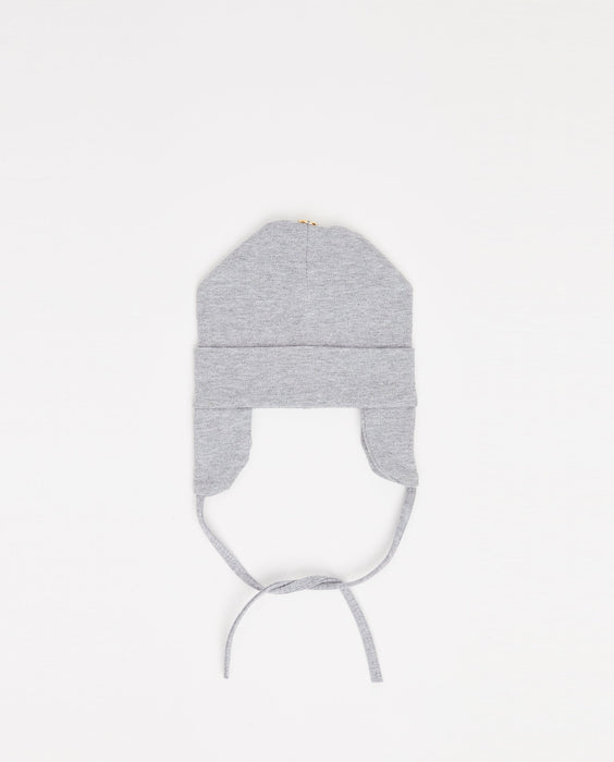 Bonnet 100% coton avec bouton pour pompon en option 0-6 mois