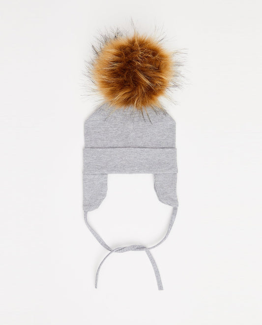 Tuque Bébé Coton Gris - Vegan