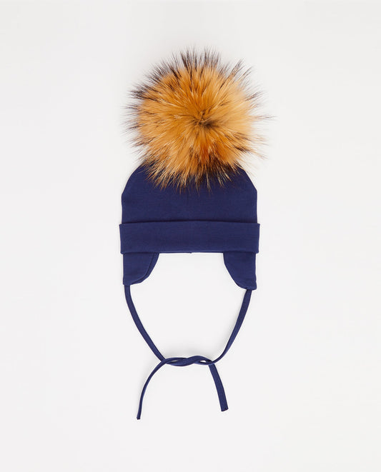 Tuque Bébé Coton Marine