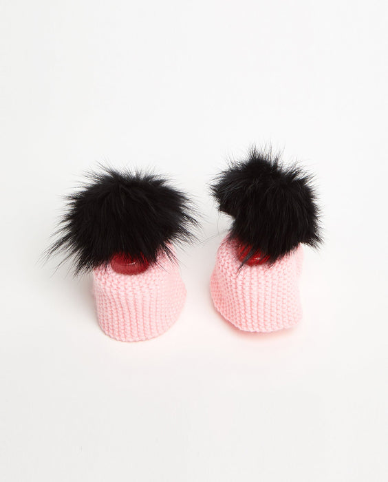 Pantoufles Bébé Tricot - Mpompon