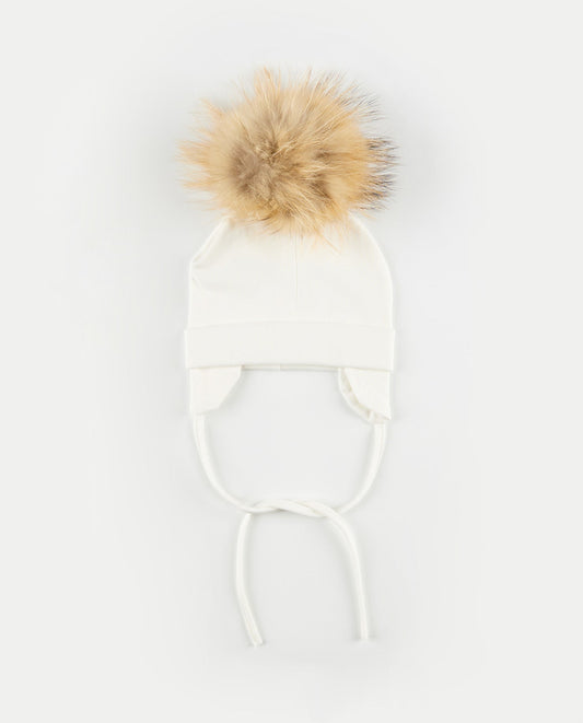 Tuque Bébé Coton Ivoire