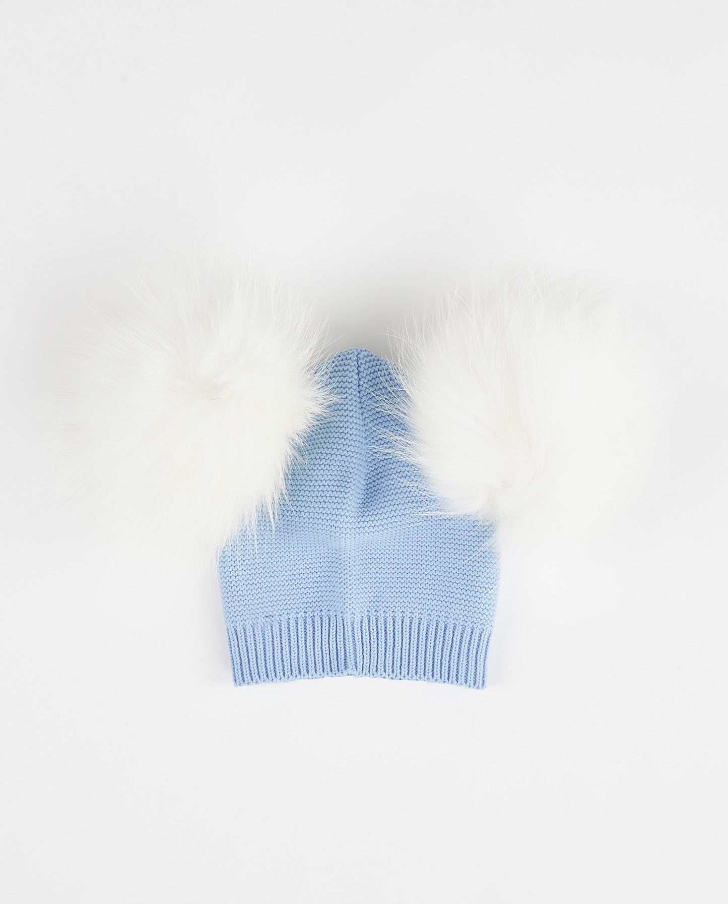 Tuque Bébé Ourson Tricot | Knit Beanie Baby Bear BABY BLUE - Mpompon