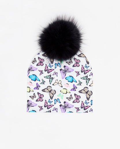 Bonnet en coton Papillons