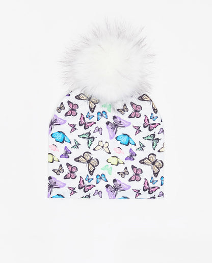 Bonnet en coton Papillons