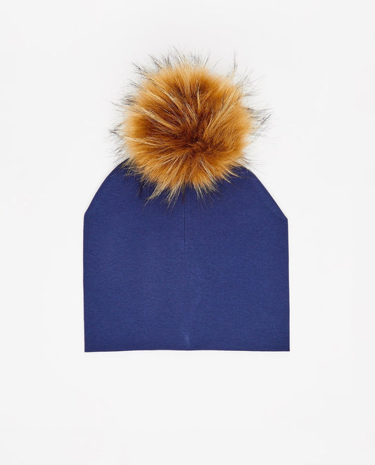 Tuque Adulte Coton Marine - Vegan