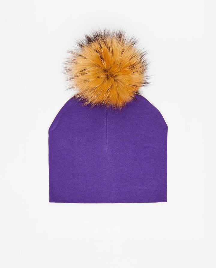 Cotton Beanie Aubergine