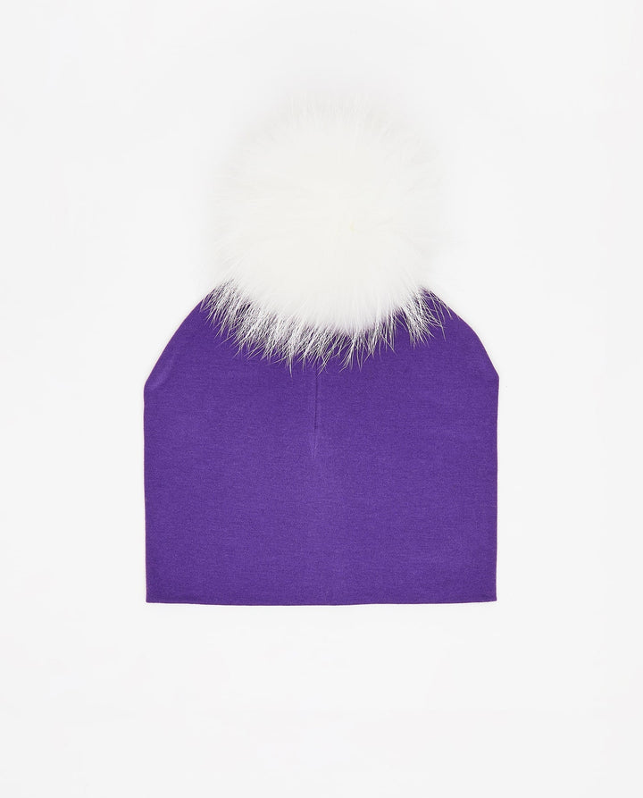 Cotton Beanie Aubergine