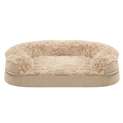 Memory Foam Pet Bed with Bolsters for Dogs and Cats, Washable Cover