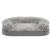 Memory Foam Pet Bed with Bolsters for Dogs and Cats, Washable Cover