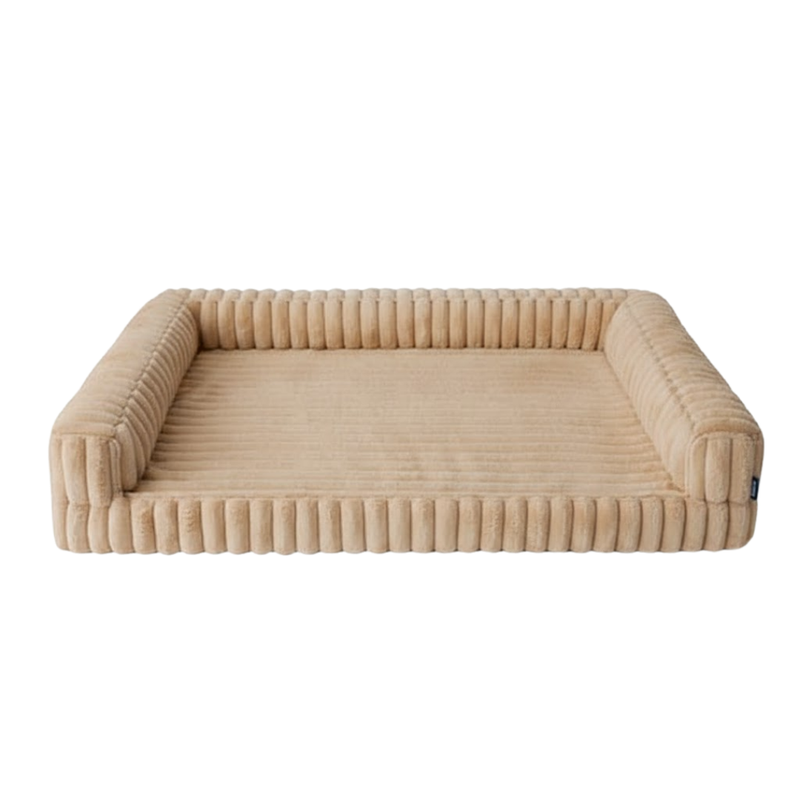 Memory Foam Pet Bed with Bolsters, Removable Cover, Non-Slip Base
