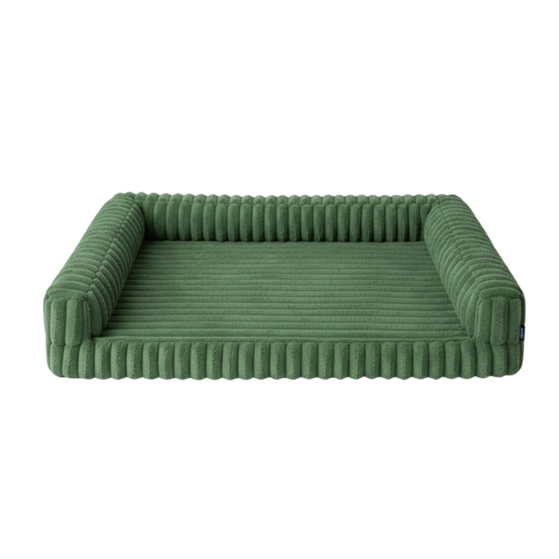 Memory Foam Pet Bed with Bolsters, Removable Cover, Non-Slip Base