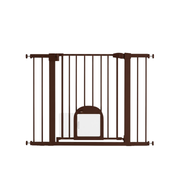 Metal Pet Gate with Adjustable Extension Panels for Doorways and Stairs