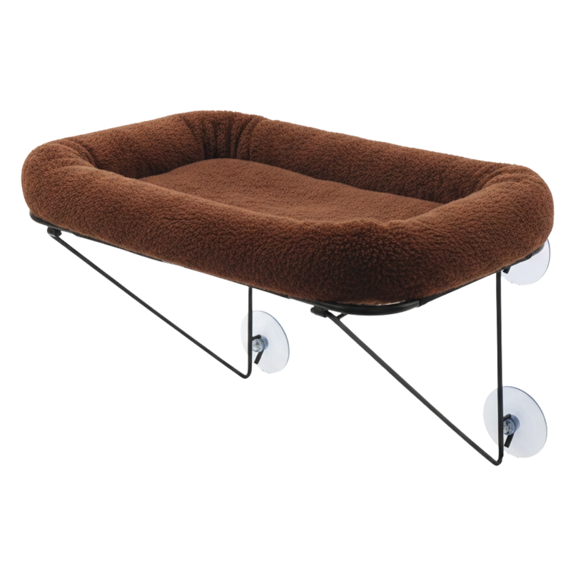 Sunbeam Window Cat Perch With Metal Support Frame Washable Sherpa Bed