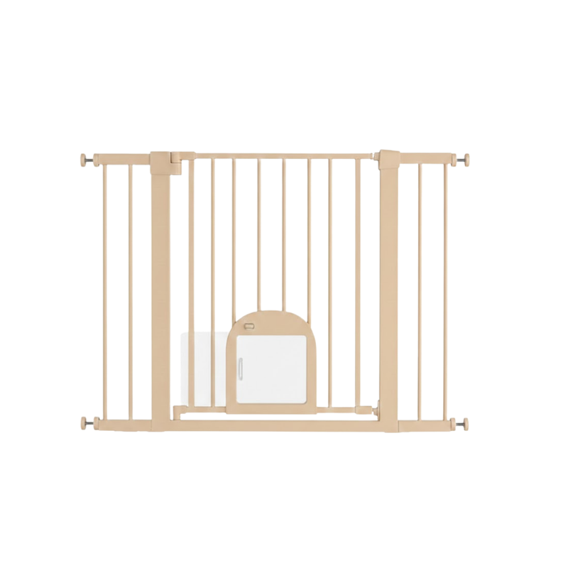 Metal Pet Gate with Adjustable Extension Panels for Doorways and Stairs