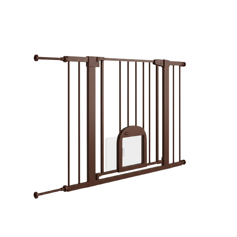 Metal Pet Gate with Adjustable Extension Panels for Doorways and Stairs