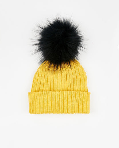 Tuque Adulte Doublée | Adult Knit Beanie MUSTARD - Mpompon