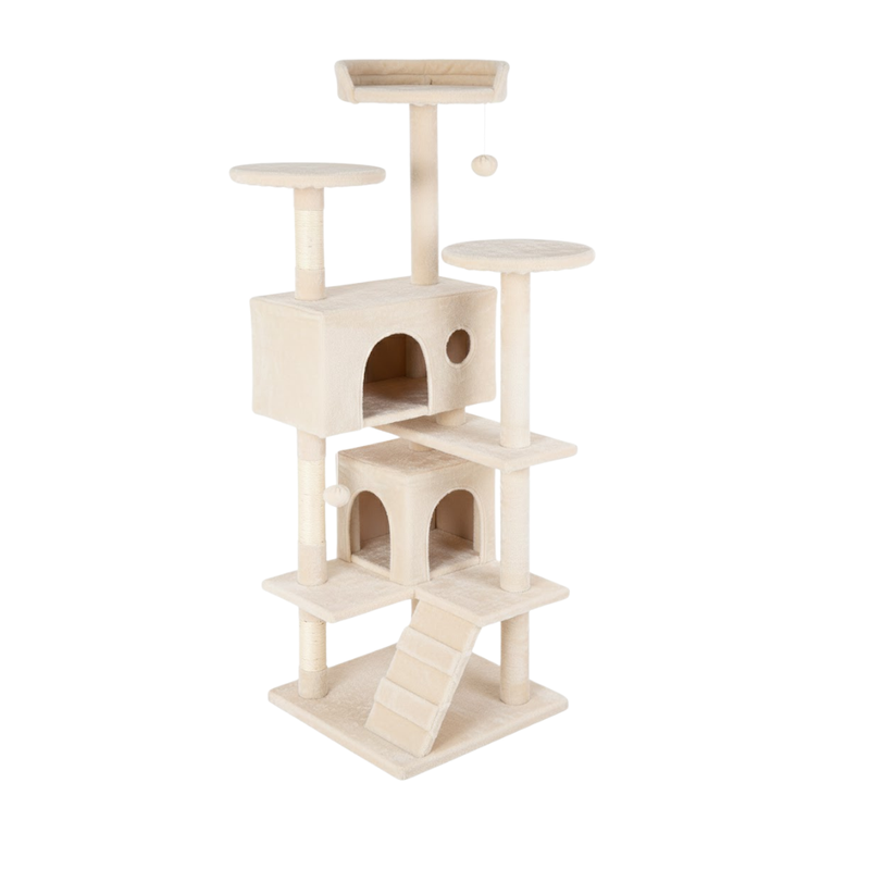 Multi-Level Cat Tree Tower with Scratching Posts, Condo, and Perches