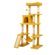 Multi-Level Tree with Scratching Posts, Condo, and Hammock for Cats