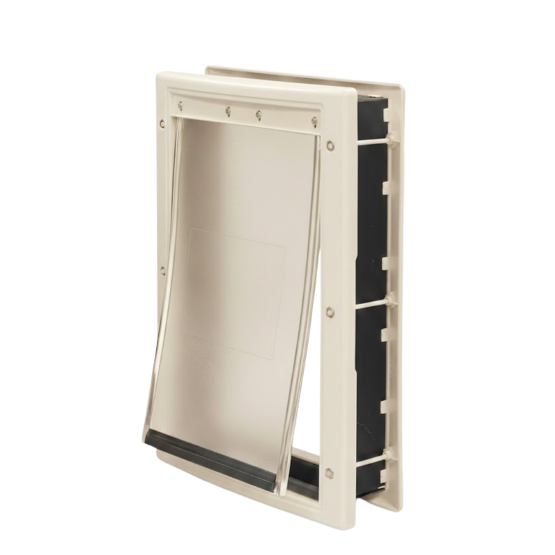 Pet Door for Dogs and Cats with Vinyl Flap and Plastic Frame Insert