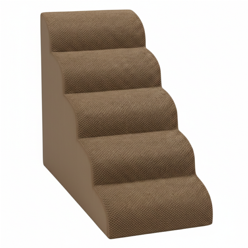 Pet Stairs for Bed and Couches 28.7” High with 5-Step Curved Foam