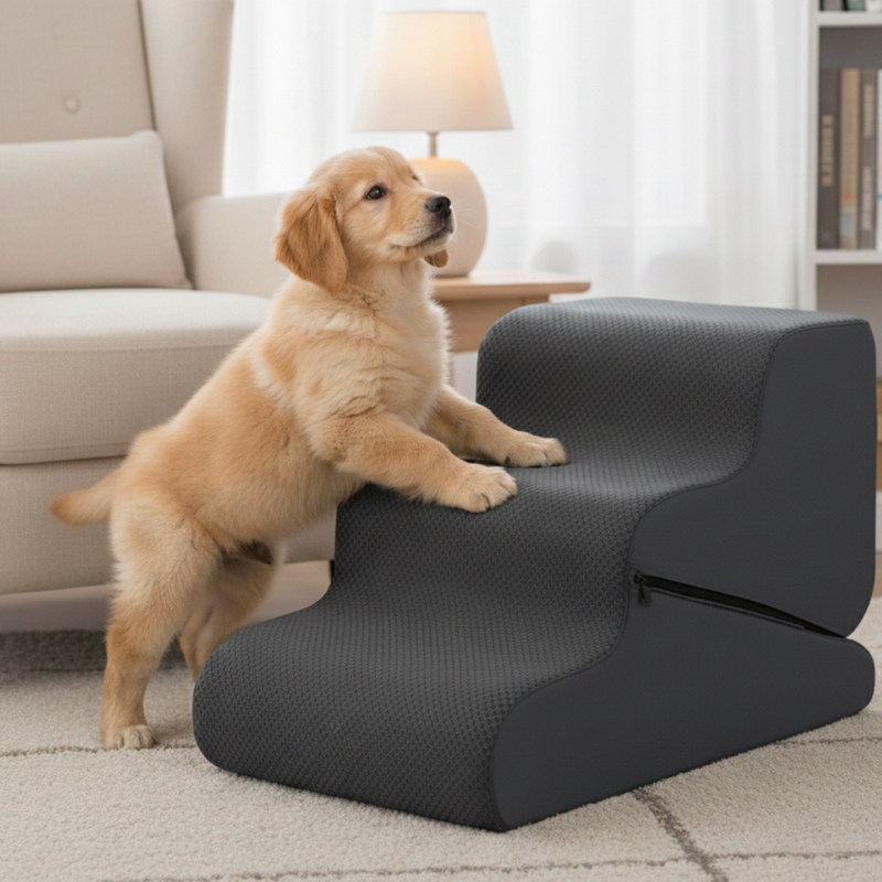Pet Dog Stairs and Ramp for Small Dogs, 2-in-1 Step and Ramp