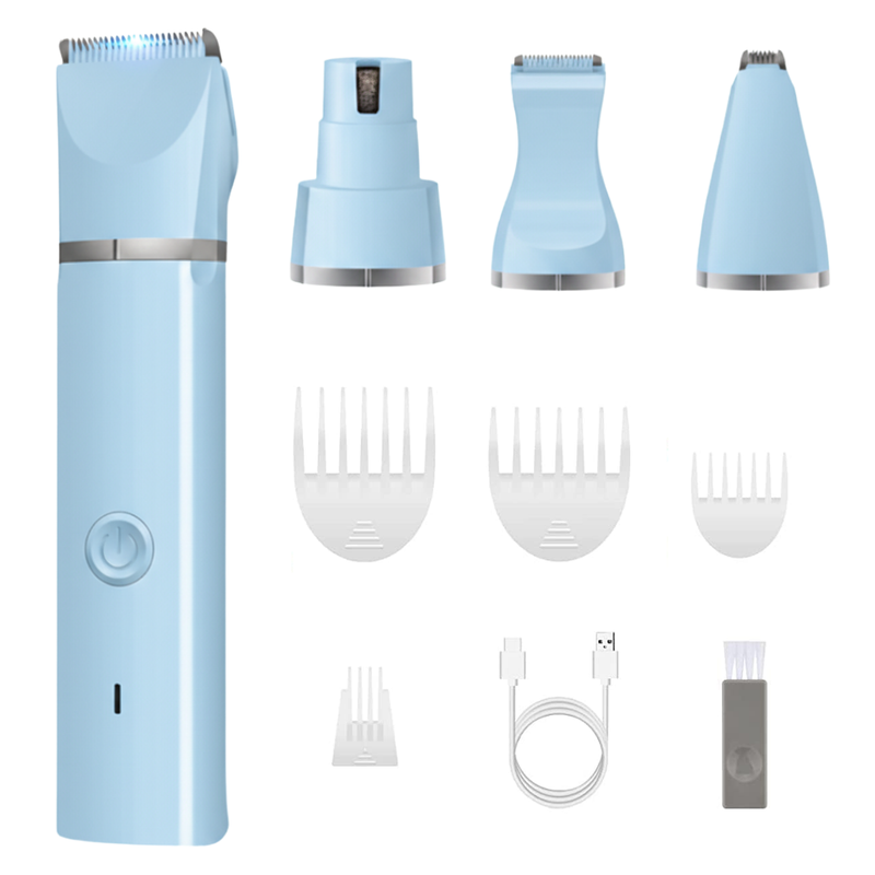 Pet Grooming Clippers Kit With Multihead Attachments, Guide Combs
