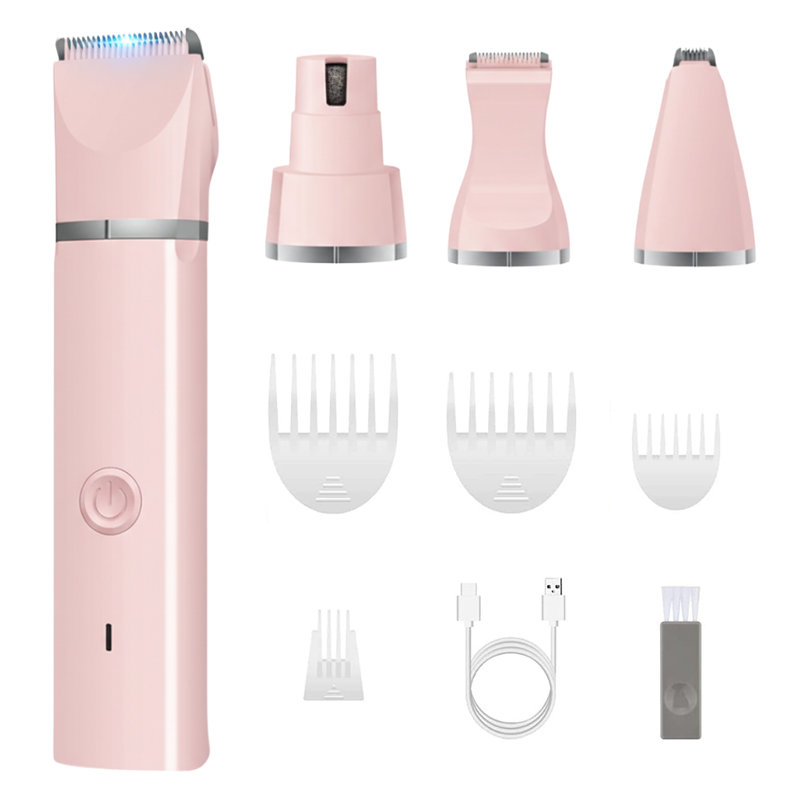 Pet Grooming Clippers Kit With Multihead Attachments, Guide Combs