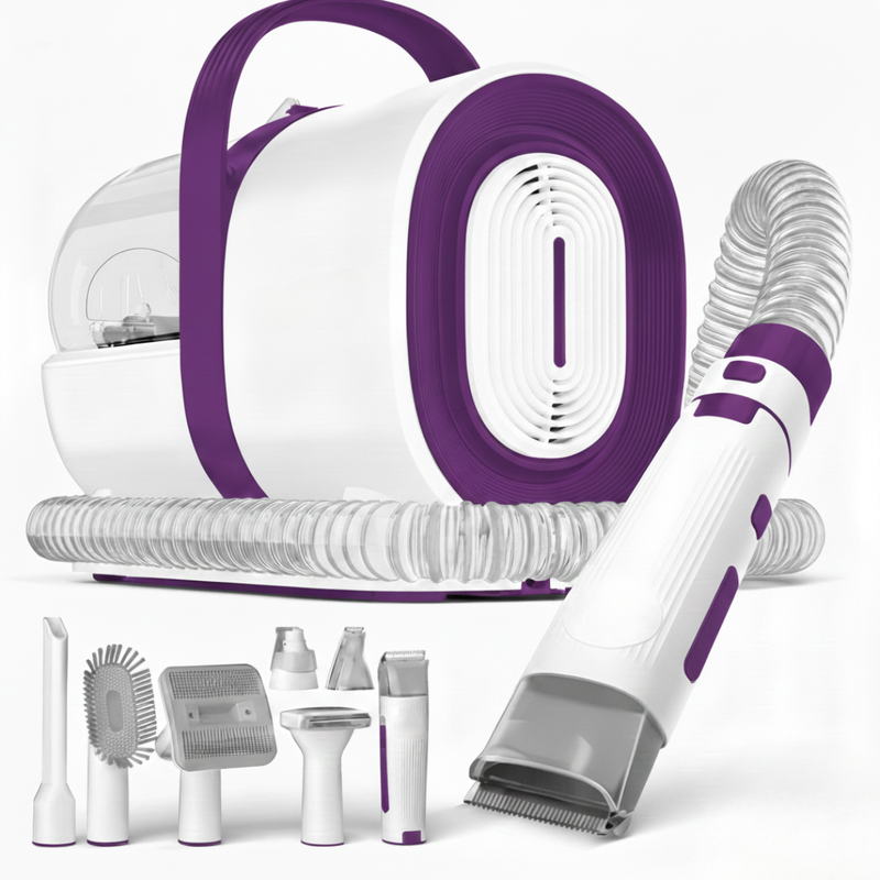 Pet Grooming Vacuum Kit with Clippers, Nail Grinder, and Hair Tools