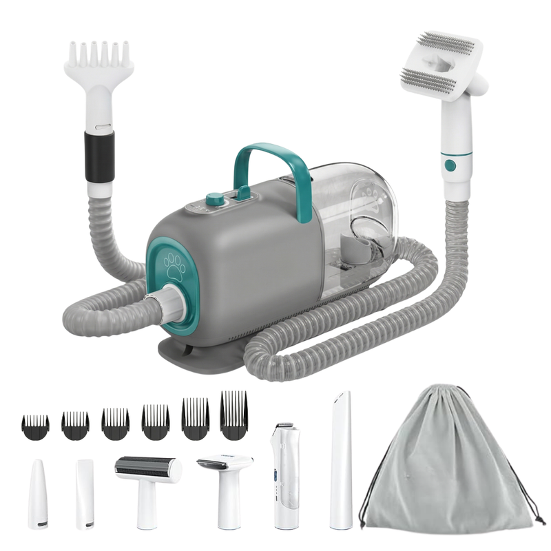 Multi-Tool Pet Grooming Vacuum Dryer Kit with 2.5L Dust Cup