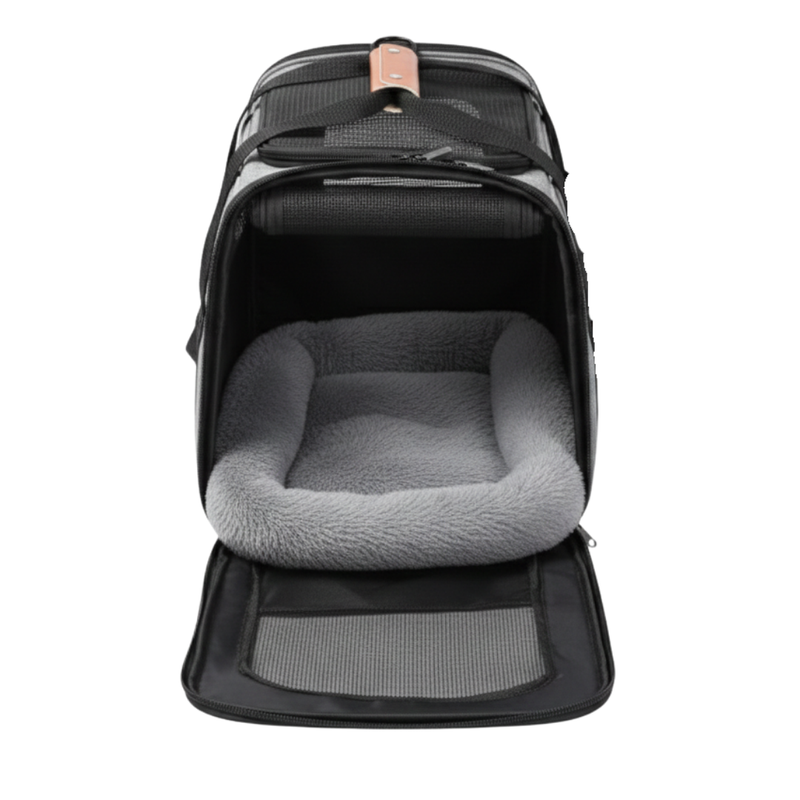 Large Cat and Small Dog Carrier Bag up to 18 lb with Mesh Panels