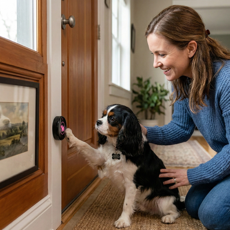 Wireless Pet Doorbell with Adjustable Volume and 55 Selectable Tones