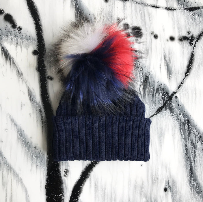 Tuque Enfant Doublée | Kid Knit Beanie TRICOLORE - Pominie