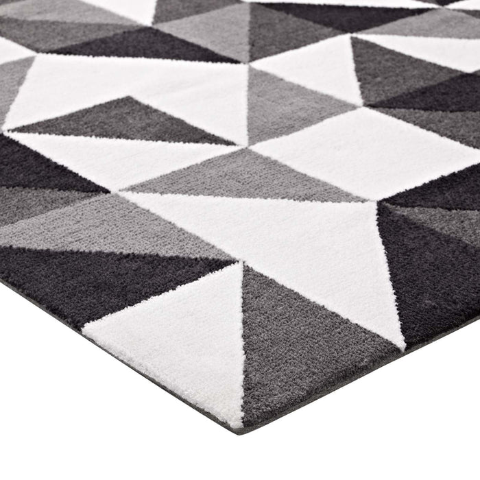 Kahula Geometric Triangle Mosaic Area Rug