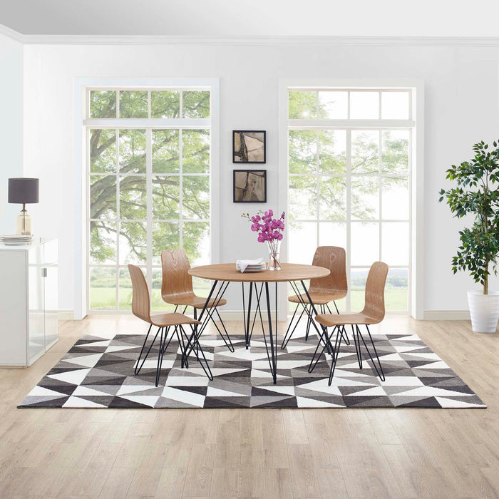 Kahula Geometric Triangle Mosaic Area Rug