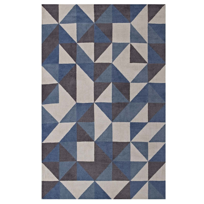 Kahula Geometric Triangle Mosaic Area Rug