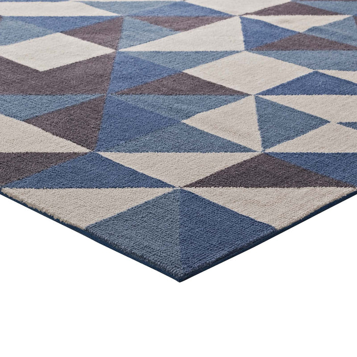 Kahula Geometric Triangle Mosaic Area Rug