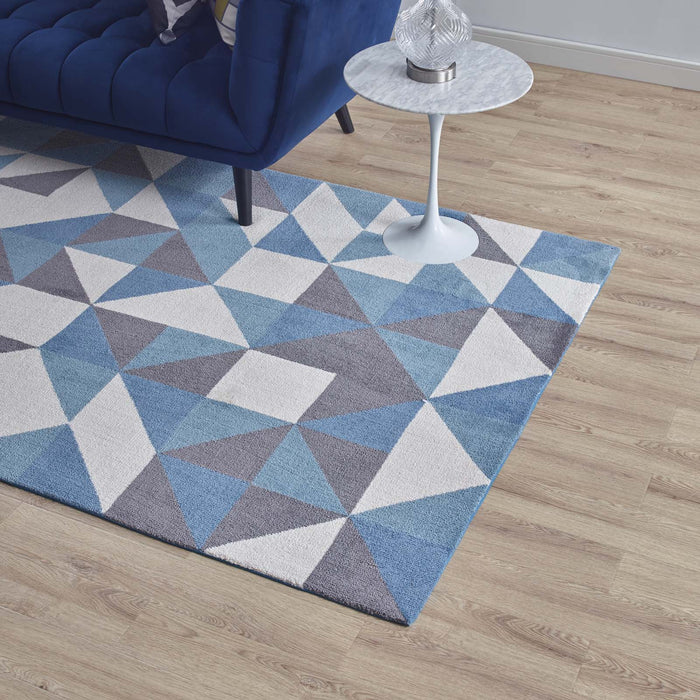 Kahula Geometric Triangle Mosaic Area Rug