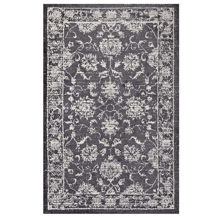 Kazia Distressed Floral Lattice Area Rug