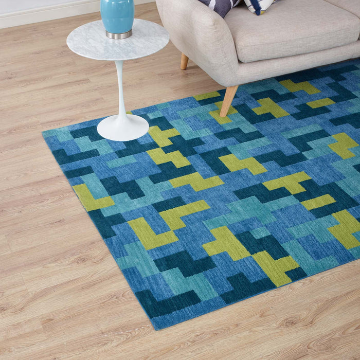 Andela Interlocking Block Mosaic Area Rug