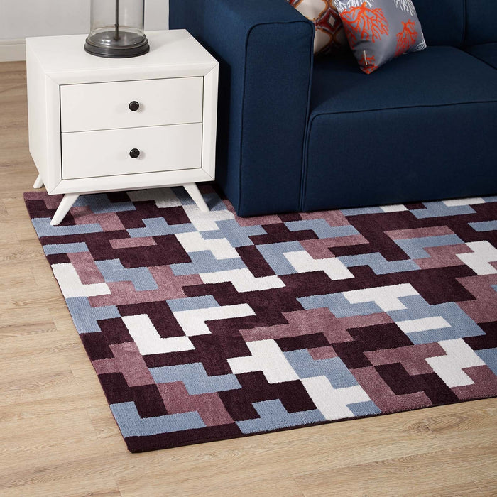 Andela Interlocking Block Mosaic Area Rug