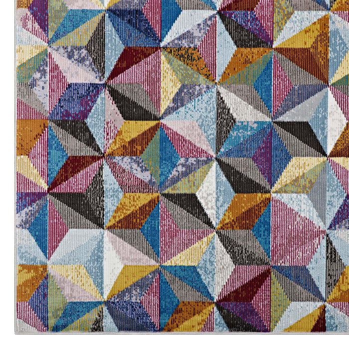 Arisa Geometric Hexagon Mosaic Area Rug